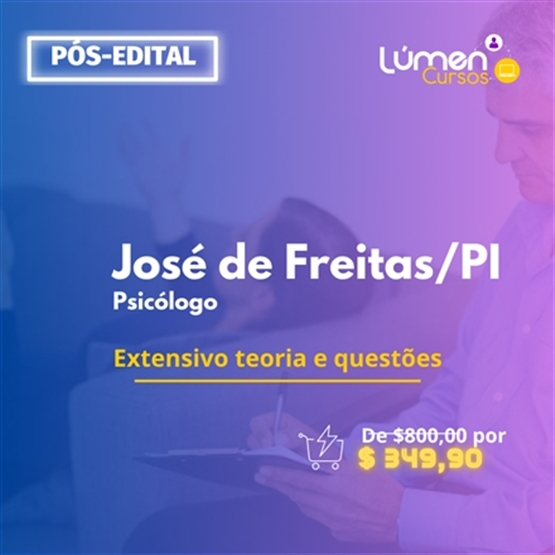 PACOTE - José de Freitas - Psicólogo (Extensivo Teoria + Questões)